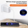 90W USB Charger Quick Charge 3.0 USB Type C Cable Charger For iPhone Samsung Xiaomi EU/US Plug Wall Travel Power Charger. 