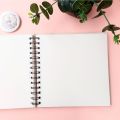 Dark Grey Blue Art Sketchbook Best for Painting & Drawing, Off-white Pages, Size 7.5 x 7.5 inches, 50 thick card sheets. 