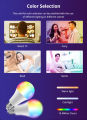 Matter  Homekit WiFI Smart RGB+ White Light Bulb SmartThings APP Control Support Siri  Home Alexa Voice Assistant. 