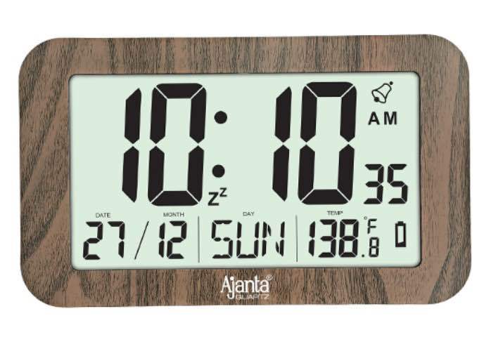 Ajanta Wall Clock – Desktop Display – LCD Clock – Calendar Clock – LCD ...