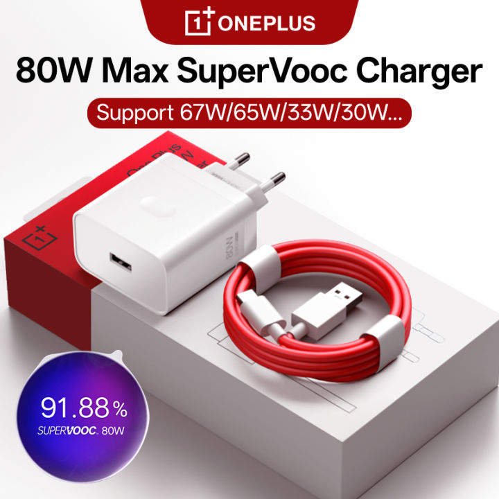 Original  Supervooc 80W Type A Power Adapter Fast Charger  13R 10 Pro 9 8 7 Nord 5 CE5 4 Pad 3 2 USB Type C Cable