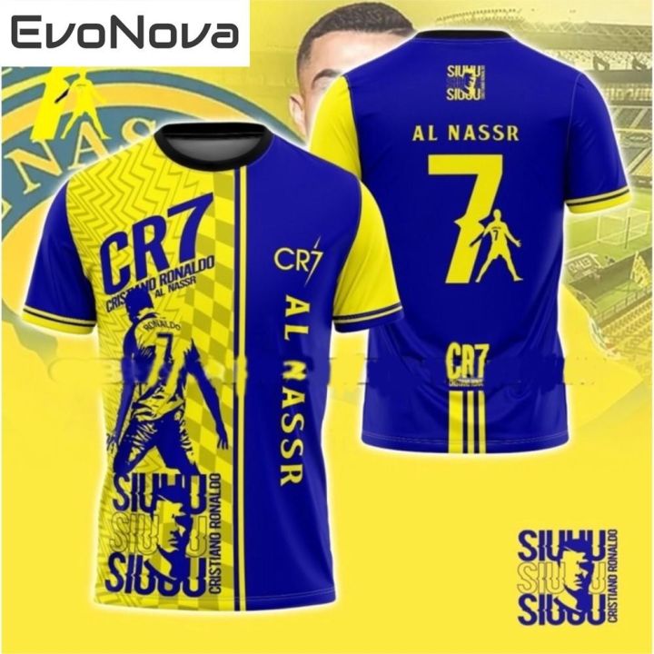 CR7 Al Nassr 3D Print Sports Quick-dry Breathable Men Women T-shirt Outdoor Football Jersey Team Training Kid Child Short-sleeve