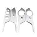 Car Window Lift Button Panel Cover for Toyota CHR C-HR 2016 2017 2018 2019 2020 LHD Decoration Stikcer 4Pcs Trim Accessories. 