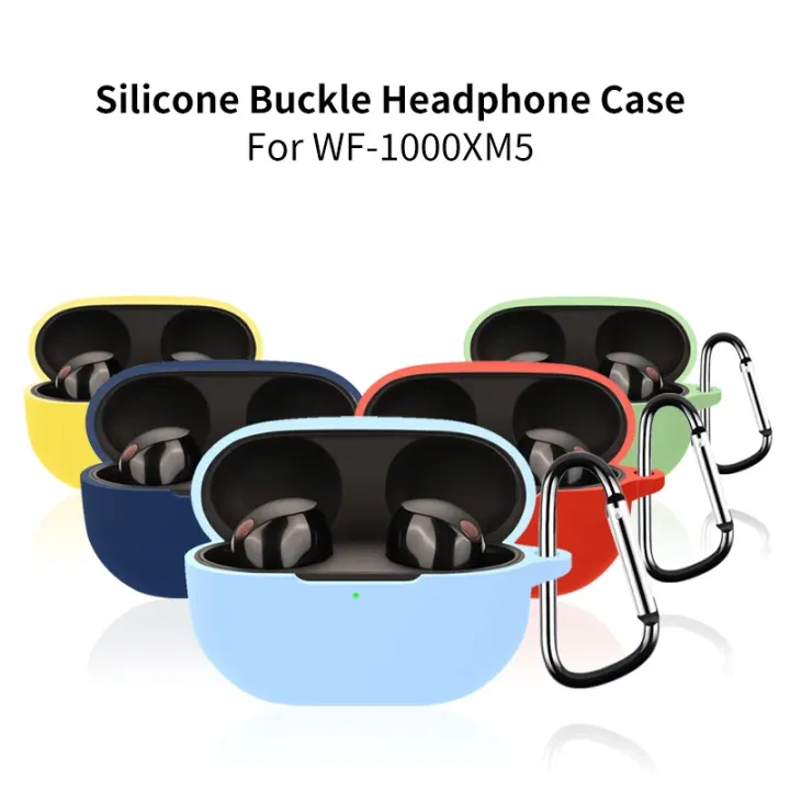 Case%20for%20%20WF%201000XM5%20Wireless%20Earphone%20Covers%20Shockproof%20Soft%20Silicone%20Headset%20Anti-Scratch%20Protective%20Cases%20With%20Hook%20-%20Image%202