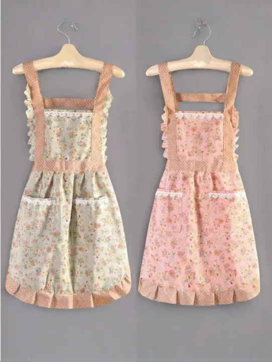 1Pc%20Kitchen%20Household%20Cooking%20Canvas%20Apron%20Women%20Oil-Proof%20Waterproof%20Adult%20Waist%20Fashion%20Coffee%20shop%20Flower%20shop%20Overalls%20Apron%20-%20Image%203
