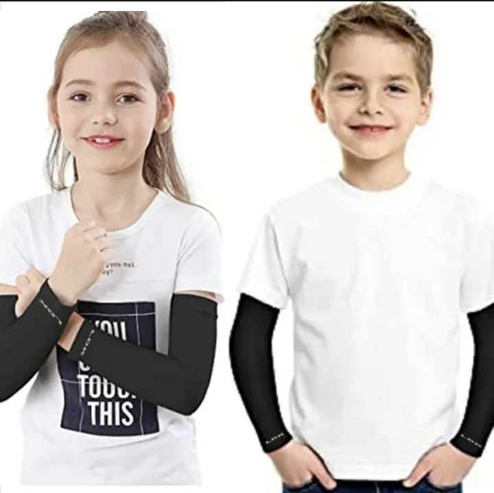 Kids Arm Sleeves Sun protection cooling arm for 3_12 years boys and girls