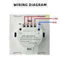 WIFI Smart Touch Light Wall Switch Interruptor Glass Panel 1/2/3/4Gang 86*8.6mm Work Tuya APP Whole house intelligent control lightify. 