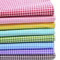 8pcs Fat Quarters plaid/polka dot patchwork fabric bundles, used for sewing processes and hand DIY projects as quilted fabrics.