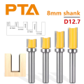 Milling Cutter 8mm Shank Template Trim Hinge Mortising Router Bit Straight End Mill Flush Trim Tenon Woodworking Tools. 