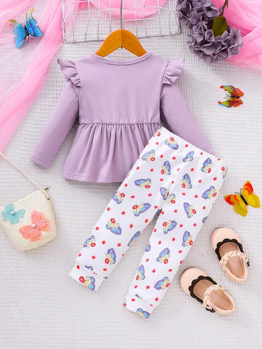 Baby%20Girl%20Spring%20Autumn%20Casual%20Butterfly%20Purple%20Top%20Floral%20Pants%20Two-Piece%20Set%20Infant%20Clothing%20Outfit%20-%20Image%202
