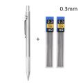 0.3 0.5 0.7 0.9 1.3 2.0 mm Metal Mechanical Pencil with Leads Art Drawing Painting Sketch Painting School Writing Art Supplies.