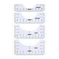 4 Pcs T Shirt Alignment Ruler Transparent Acrylic Alignment Graphics Ruler for Clothes Front Back Measurement Sewing Guide Tool. 