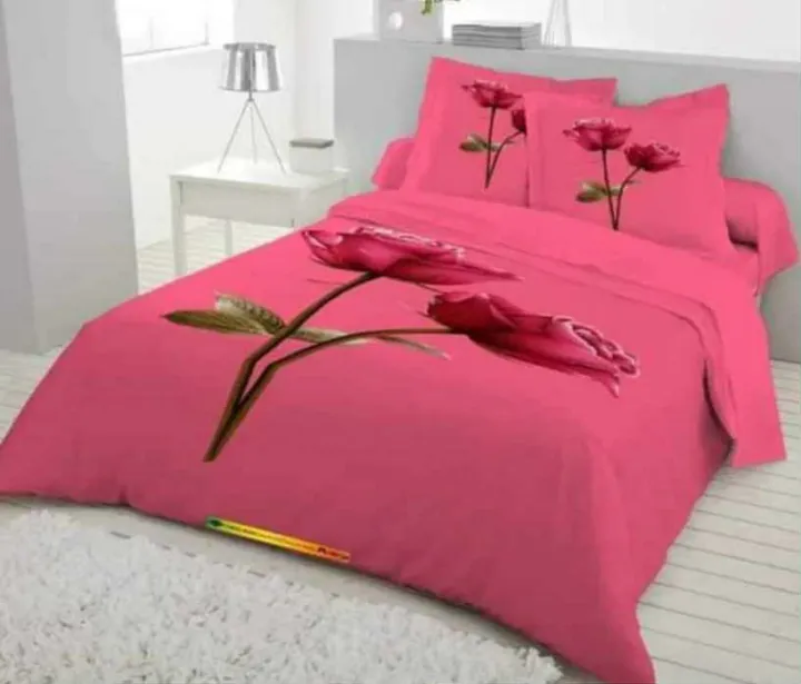King%20size%20cotton%20bed%20sheet%20with%20matching%203%20%20pillow%20covers%20-%20Image%204