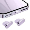 2PCS Metal Anti Dust Plug for IPhone 14 13 12 11 Pro Max XS 8 Plus IPad AirPods Series Lightning Port Cover Dock Plug Stopper. 