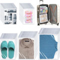 10/20/30/50PCS transparent zipper bags, for travel, storing daily necessities, shoes, T-shirts, socks, clothes, toys, stationery.