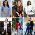 Women's Thermal Underwear Sets Long Johns with Polyester-Lined Winter Warmth for Skiing & Cold Weathe. 