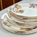Customise Dinner Set Premium Quality Melamine Double Glaze High Quality Dinner Sets Dinnerware Sets With Double Polish Plates And Bowl Set Premium Luxury Quality Heavy Weight Oven Safe. 