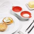 Microwave Egg Poacher Perfect Double Egg Poacher Easy Double-Cup Egg Boiler Hot Spring Egg Mold Kitchen Cooking Gadget Tools. 