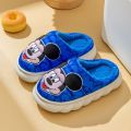 New Spring Autumn Winter Kids Shoes Boy blue Mickey Warm Slippers Children Christmas Slippers Pantoufle Enfant Baby Shoes. 
