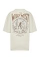 Wild  Printed  Cotton T-Shirt For Men - 100% Cotton, Wide Fit / Summer. 