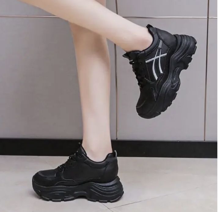 3 inch Height Black sport sneakers shoes for ladies women girls Daraz .np