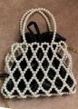 Handmade Pearl Beaded Bag – Elegant Design, Artisanal Craftsmanship, Women's Fashion Accessory. 
