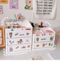⚡Free stickers💖Drawer shelf storage box cosmetic drawer holder stationery pen box. 