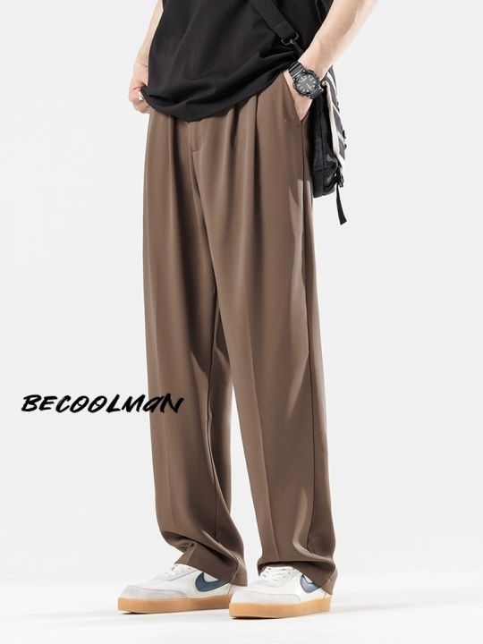 Becoolman%20men's%20suit%20pants%20men's%20straight%20straight%20trousers%20Korean-style%20loose%20high-end%20casual%20pants%20-%20Image%203