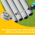 4/8pcs Integrated Internal External Pipe Threading Tool Electric Drill Compatible PVC Pipe Threader Kit 1/2" 3/4" PPR Threader. 