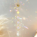 1Pc Sparkling Star Moon CrystalSun ChaserWind ChimesPerfect forHome Decor Wedding Party Hanging and Outdoor Garden Rainbow Maker. 
