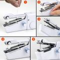 1pc White Handheld Sewing Machine Household Light And Small For Kit Quick Repair DIY Clothes Sewing Kit. 