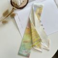 Oil Painting Printed Long Hairband Skinny Neck Scarfs Women Headbands Fashion Hair Scarves Wrist Ribbon Bag Scarf For Women. 
