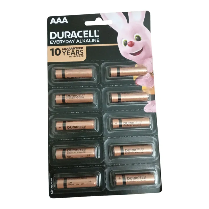 Duracell Everyday Alkaline AAA Size Battery Cell Pack of 10 | Daraz.pk
