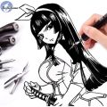 Tachikawa manga 30 ml. Kaimei black ink 30 ml. Cartoon cutter. 