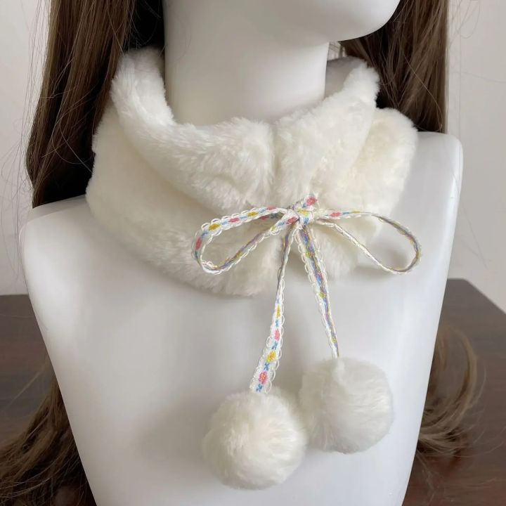 Kawaii%20Japanese%20Hairball%20Hair%20Collar%20Scarf%20Winter%20Thickened%20Warm%20Cute%20Imitation%20Fur%20Rabbit%20Plush%20Tie%20Rope%20Neckerchief%20Y2k%20Scarf%20-%20Image%203