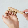 1/3PCS Small Solid Wood Long Handle Boar Bristle Nail Brush - Natural Portable Hand Care Tool for Nail Gap Cleaning. 