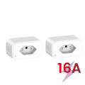 Sixwgh Brazil Standard Smart with Metering Socket 16A Tuya WiFi Remote Control Supports Alexa/ Home Overload Protection. 