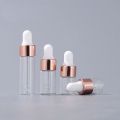 10/20pcs Mini Dropper Bottles Glass Empty Essential Oil Aromatherapy Bottles Rose Gold Cap Pipettes Bottles 1ml 2ml 3ml 5ml. 