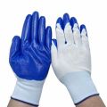 1 Pair Rubber Coated Working Safety Hand Gloves, Use For Bike Riding, Construction, Farm Work, Household, Anti Slip Work, ETC.
