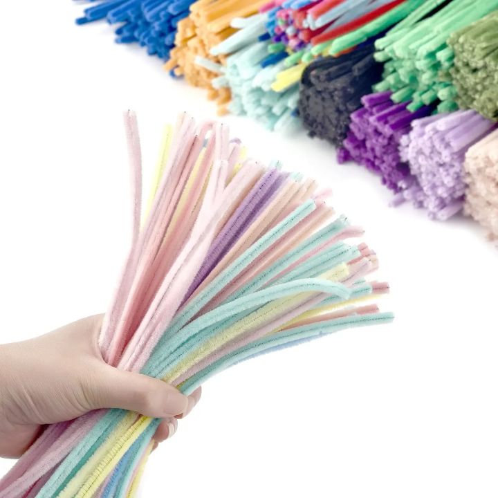 100pcs%20Plush%20Stick%20Twisting%20Bar%20Chenille%20Stems%20Wire%20Pipe%20Kids%20Toys%20DIY%20Strips%20Creative%20Hobby%20Material%20Stem%20Iron%20Felt%20Wires%20-%20Image%202