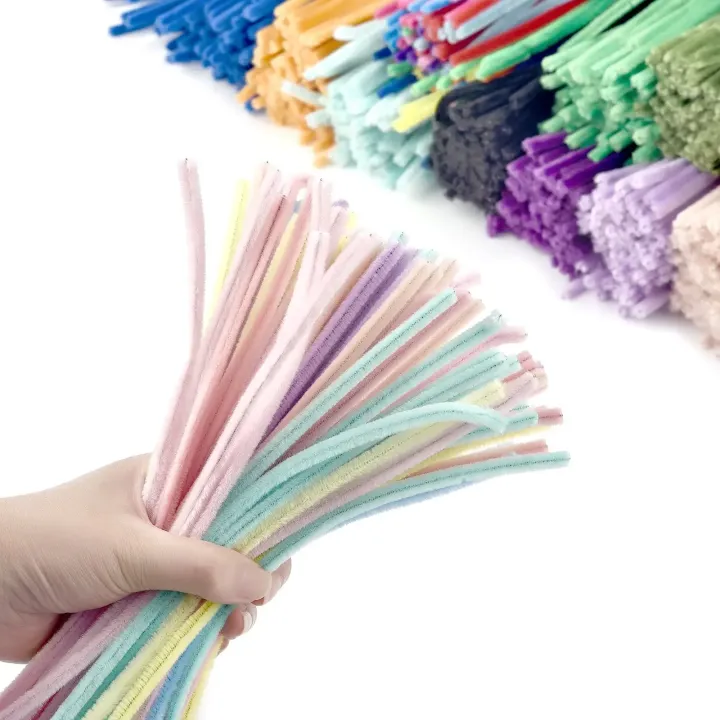 100pcs%20Plush%20Stick%20Twisting%20Bar%20Chenille%20Stems%20Wire%20Pipe%20Kids%20Toys%20DIY%20Strips%20Creative%20Hobby%20Material%20Stem%20Iron%20Felt%20Wires%20-%20Image%202