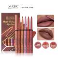 IMAGIC Lip Liner Pencil Set 6 Color/Set Shape Sculpt Weightless Precise Liner with Blendable Texture Matte Soft lipstick makeup. 