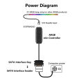 5V 3PIN ARGB Controller ARGB 5V 3PIN To SATA Interface Extension Cable RGB Sync Controller Cable for PC Case Fan. 