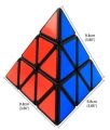 Premium Triangle Shaped Pyramid Rubiks Cube. 