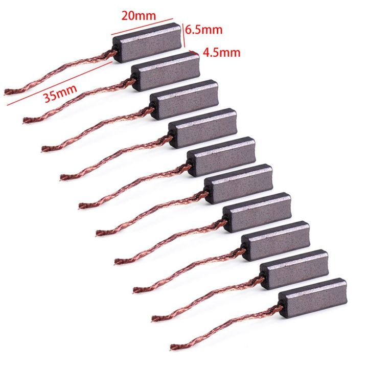 New%2010/20pcs%20Carbon%20Brushes%20Wire%20Leads%20Generator%20Generic%20Electric%20Motor%20Brush%20Replacement%204.5%20x%206.5%20x%2020mm%20-%20Image%206