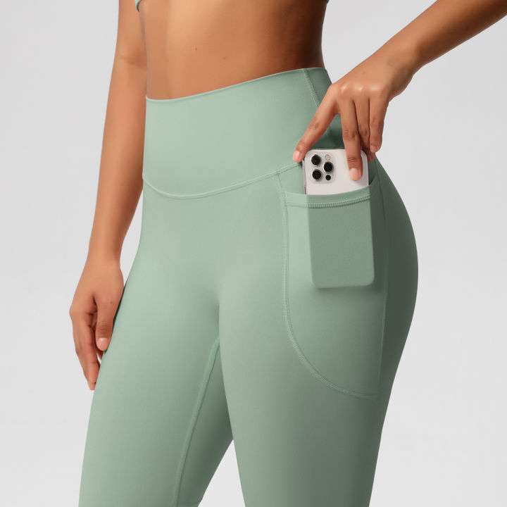 Solid%20Color%20Double-Sided%20Brushed%20Tight%20High%20Waist%20High%20Elastic%20Breathable%20Yoga%20Pants%20Sports%20Running%20Fitness%20Yoga%20Clothing%20-%20Image%205
