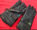 leather gloves. 