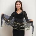 Belly dance oriental belly dance costumes Belt Women 140cm Sequins Tassels Chiffon Hip Scarf for Thailand India Arab dance Belts.