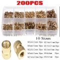 M2 M2.5 M3 M4 M5 M6 M8 M10 Brass Threaded Insert Nut Kit Hot Melt Heat Knurled Embed Injection Copper Insertnut for 3D Print. 