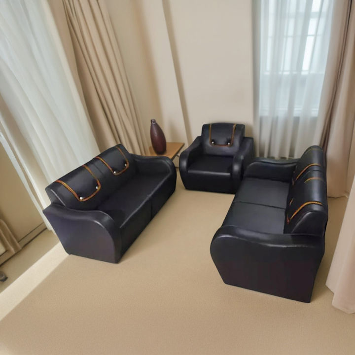 Best One Furniture Mahogany Wood and Foam Living Room (2+2+1) Sofa Set - Living Room Furniture